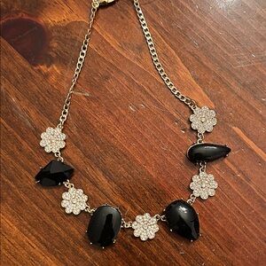 Amrita Singh Black and Gold Floral Necklace